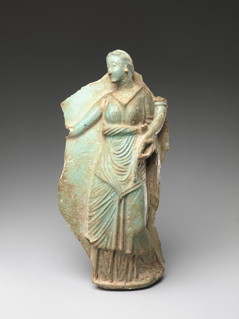 Berenice II depicted in a vase fragment (246–221 BC)